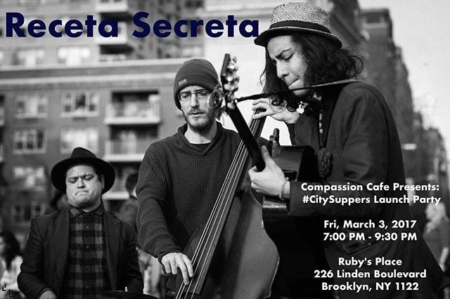 agencyIMD's tweet photo. TIX AVAIL (link in bio): Join​ @ChefDStample for launch of #CitySuppers at #compassioncafe w/ #livemusic from #RecetaSecreta​ Friday, 3.3.17 https://t.co/OdP0pIqg4L