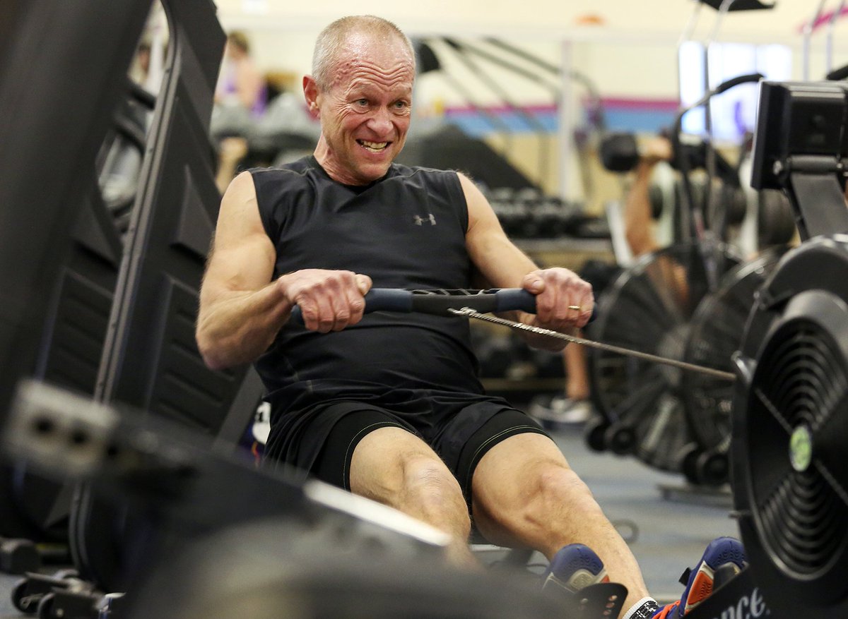 TelegraphHerald's tweet photo. On tomorrow's Current page: Mark Hoerner is a regular at the Dubuque Community YMCA/YWCA who exemplifies the community aspect. https://t.co/yw5MtrfmwS