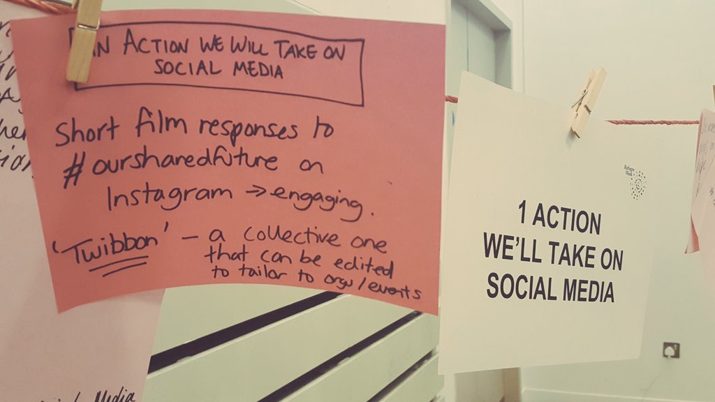 MariennaPW's tweet photo. #RWConference2017 room quite literally left littered with good ideas! It's gonna be a big, beautiful #refugeeweek #RefugeesWelcome https://t.co/XiOymJdRX5