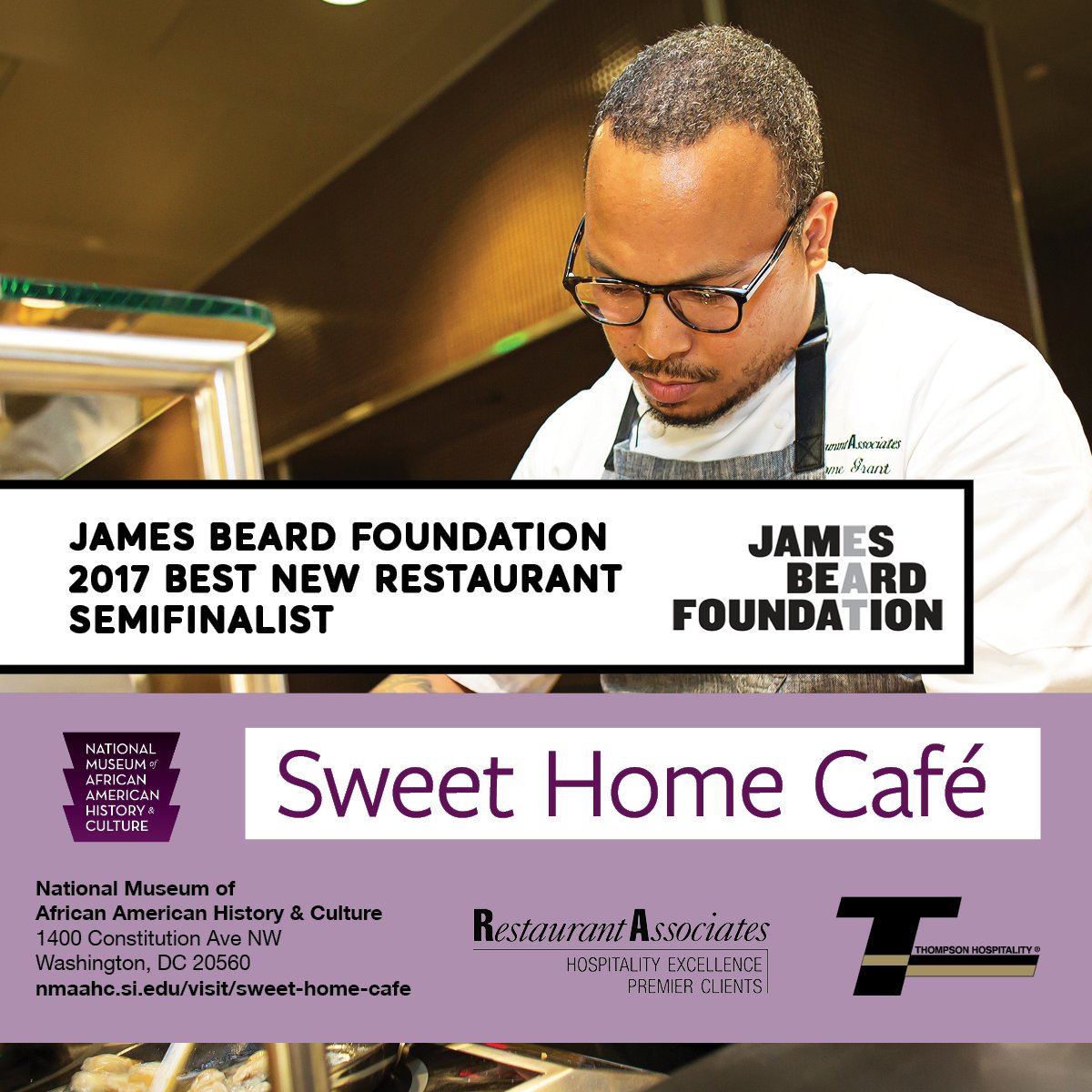We are so proud of the team at Sweet Home Café @NMAAHC! @beardfoundation #jbfa