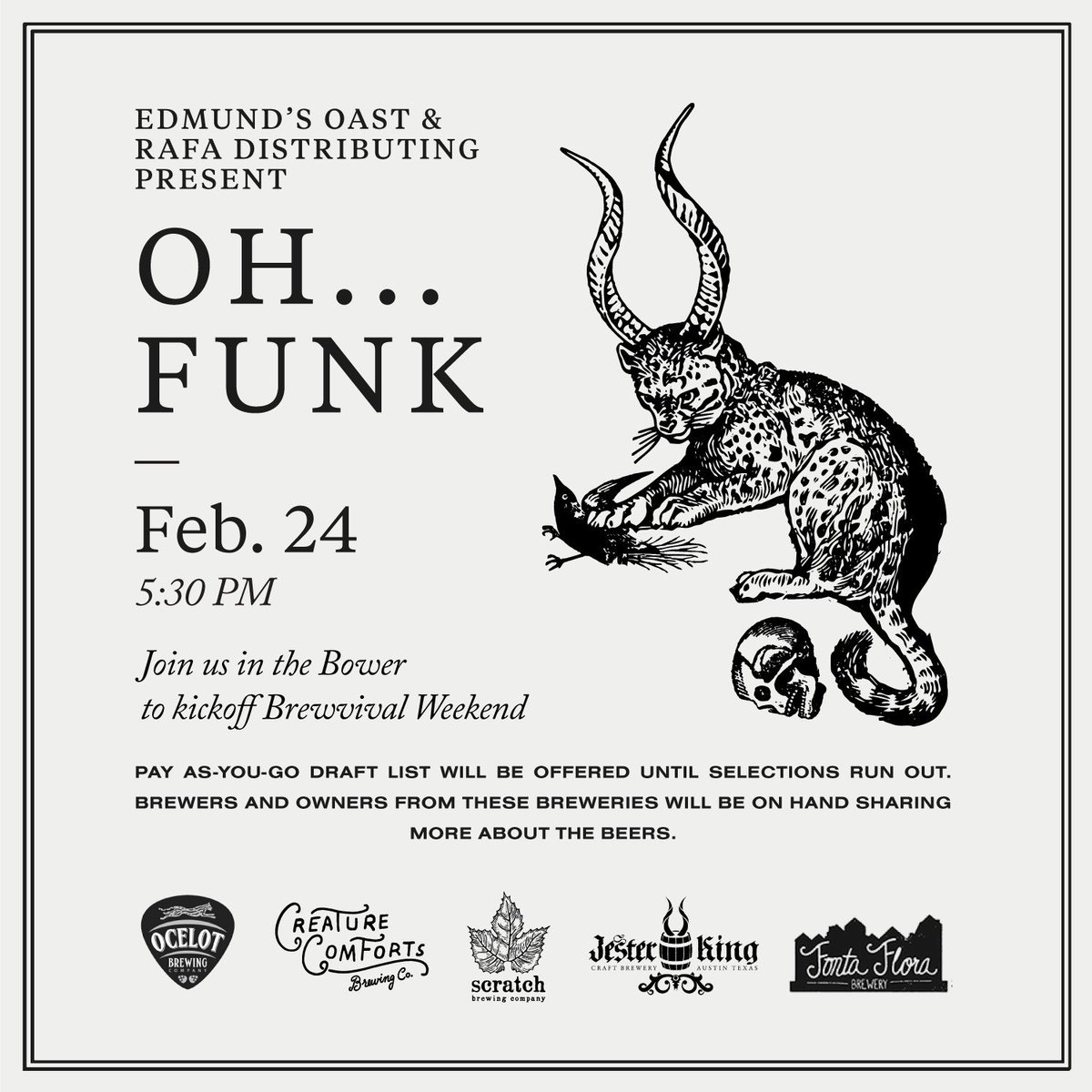 EdmundsOast's tweet image. Join us and a few friends on @Brewvival Eve for a party 🎉 @OcelotBrewing @FontaFloraBrew @creaturebeer @jesterkingbeer and more!