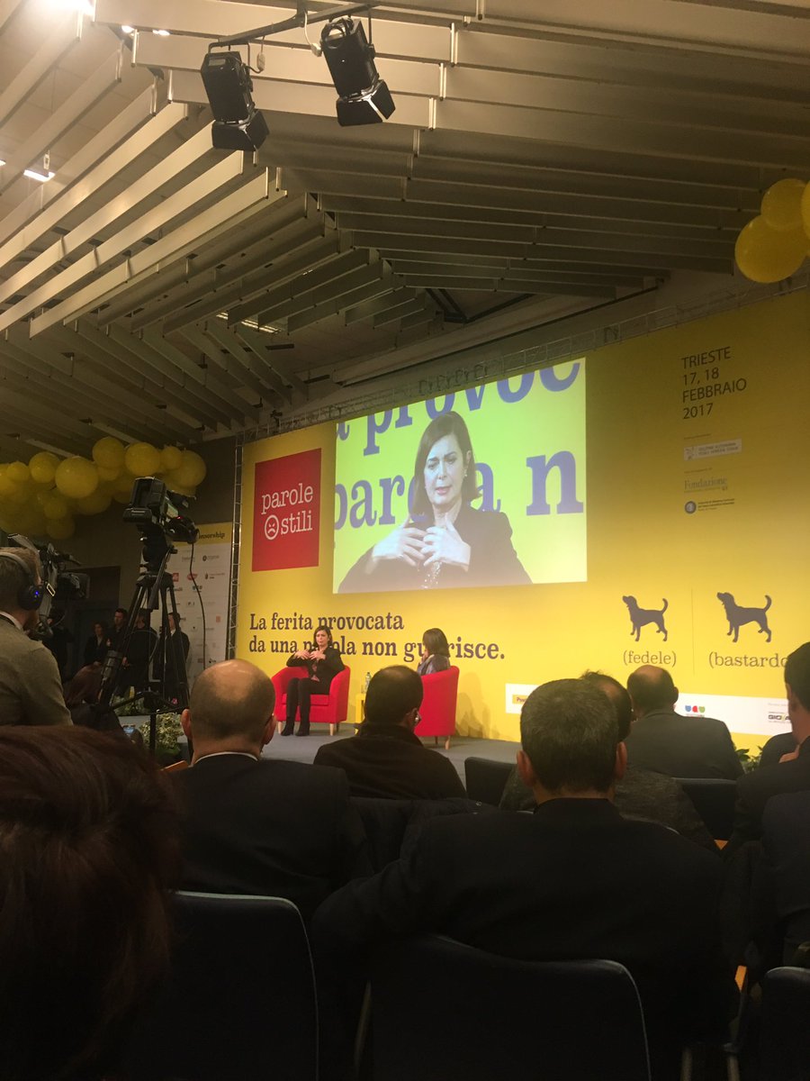 orianacok's tweet photo. Le parole della @lauraboldrini a #ParoleOstili sono cariche di emozione, di consapevolezza e di speranza, grazie! https://t.co/7CEFatLjrj