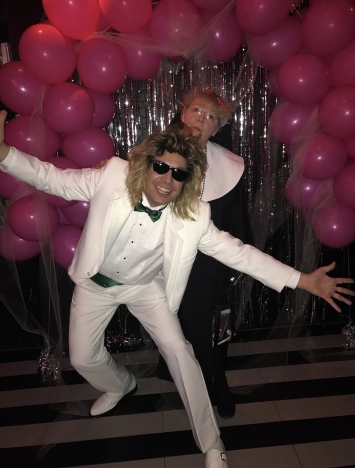 Jimmy at the 80s prom last night!