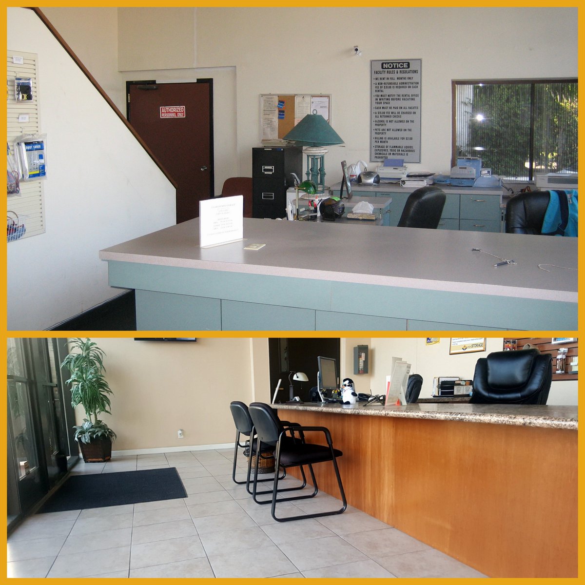 MiniStorage_AN's tweet image. #FlashbackFriday Our office 12 years ago vs today! We love our remodel!