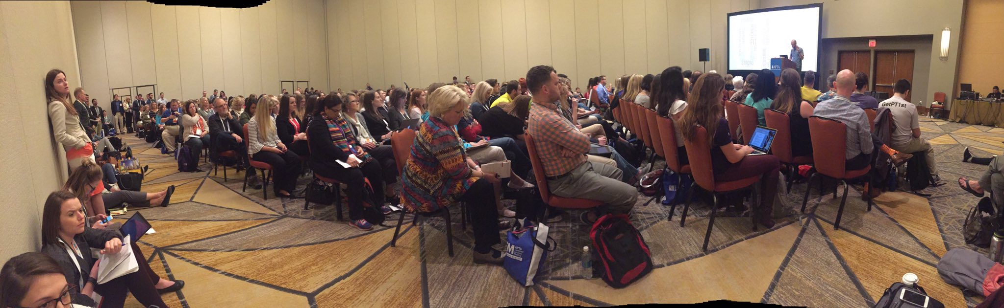 So many people here to help the elderly get some gains 💪🏽 Old doesn't mean weak! #standingroomonly #APTACSM #oldnotweakCSM https://t.co/rkMNlyidoa