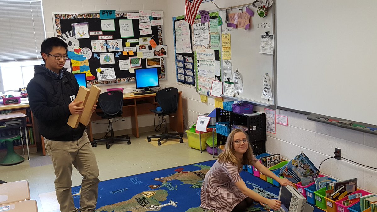 efoxmann's tweet photo. #germantownes  partners with SRHS STEM program seniors for their senior research on classroom environmental noise. https://t.co/KoYdtGn61B