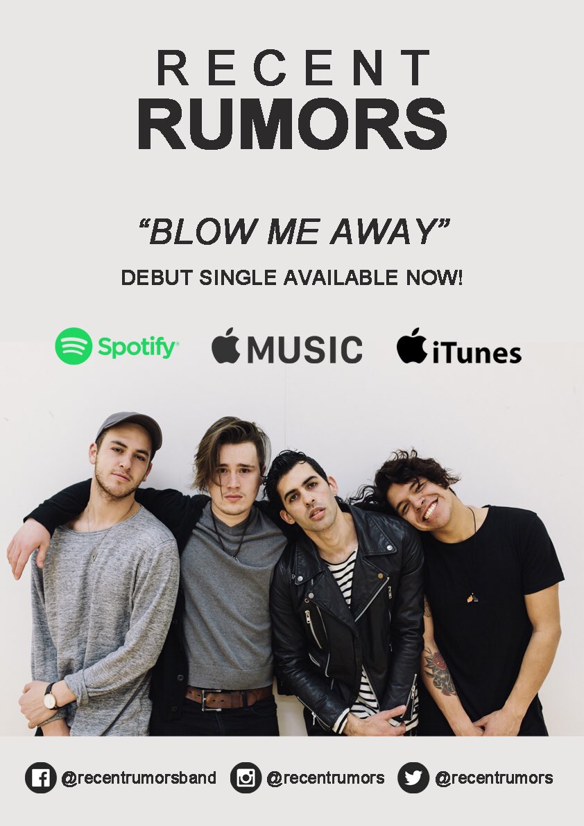 thisgravityband's tweet image. Hey guys Mikes new group @recentrumors dropped their first single today! Get it on all music platforms NOW!!!