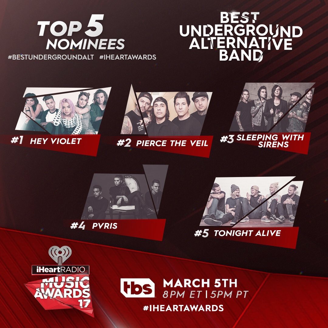 heyvioletfam's tweet photo. WE ARE STILL IN THE LEAD AND THE VOTING ENDS NEXT WEEK!! RETWEET TO VOTE FOR HEY VIOLET!! #bestundergroundalt #heyviolet #iheartawards https://t.co/4kwcUc4Que