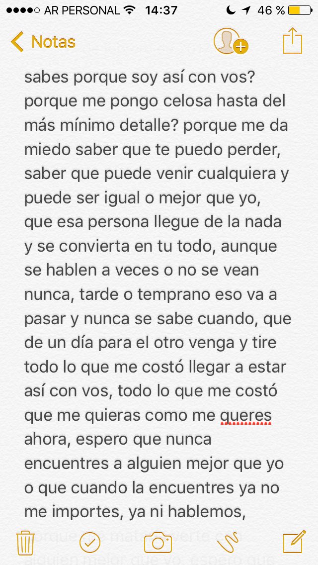 superyetx's tweet photo. Sabes porque soy así con vos??✍🏻💛 https://t.co/74PkqRJOei