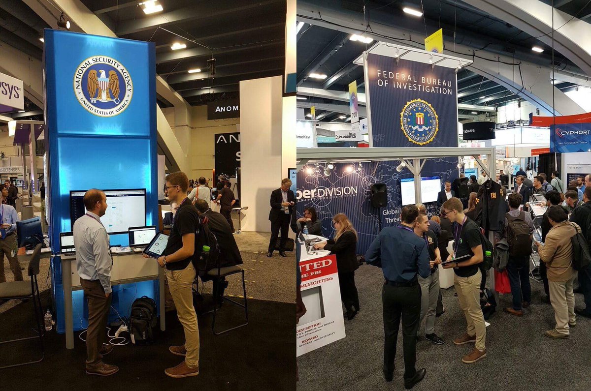 AleksKoha's tweet photo. Yesterday @TitanGrid got to meet the FBI and NSA at the #RSAC #titangrid https://t.co/g9vIQspwUn
