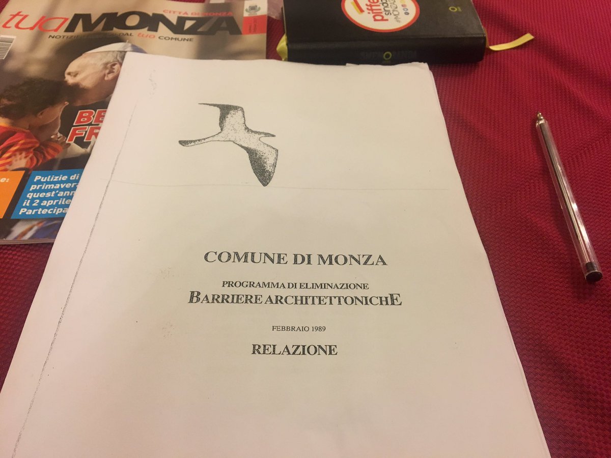 PIFFERPAOLO's tweet photo. #openmonza commissione urbanistica in corso. #peba (programma di eliminazione barriere architettoniche) aggiornato al 1989. https://t.co/KatQHLSbte