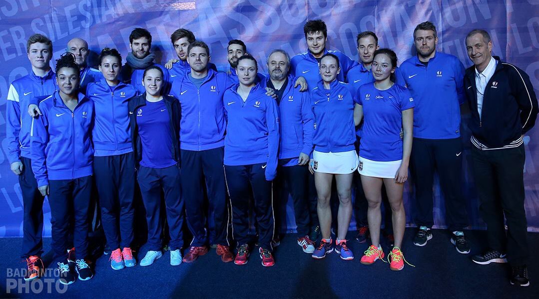 supplensois's tweet photo. #FFBaD #Badminton #Poland #Lubin2017 #Lansac #Leverdez #Corvée L'équipe de France aux Championnats d'Europe par équipe mixte ! https://t.co/LIIAmhGng9