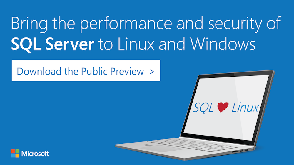 Get technical support, validate your workloads & move your application to production with #SQLServer. Sign up today:https://www.microsoft.com/en-us/sql-server/sql-server-vnext-including-Linux