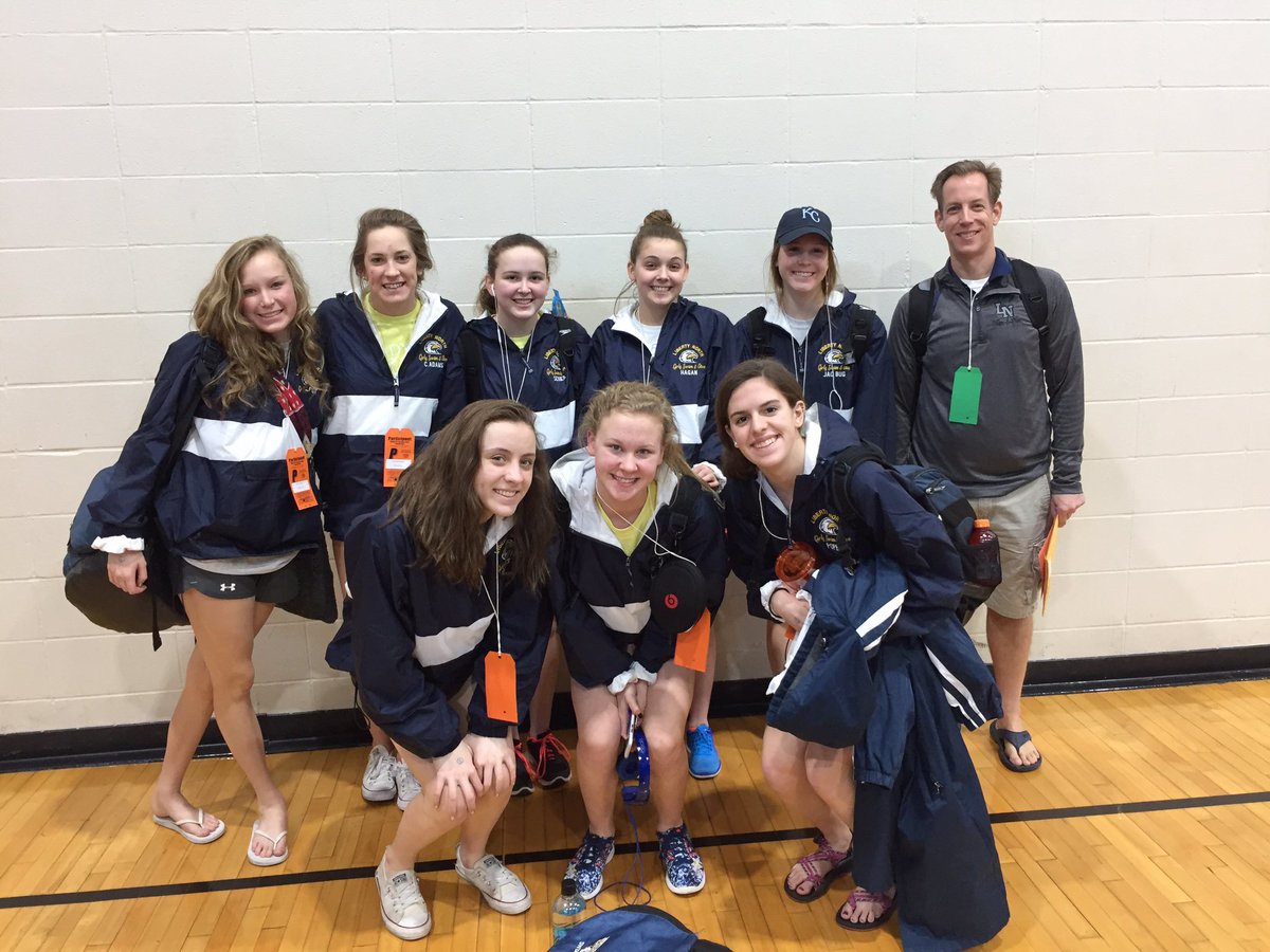 LNEagleSwimDive's tweet photo. State team about to enter the pool deck. Prelims start at 3pm this afternoon. https://t.co/Qr533XeSf3