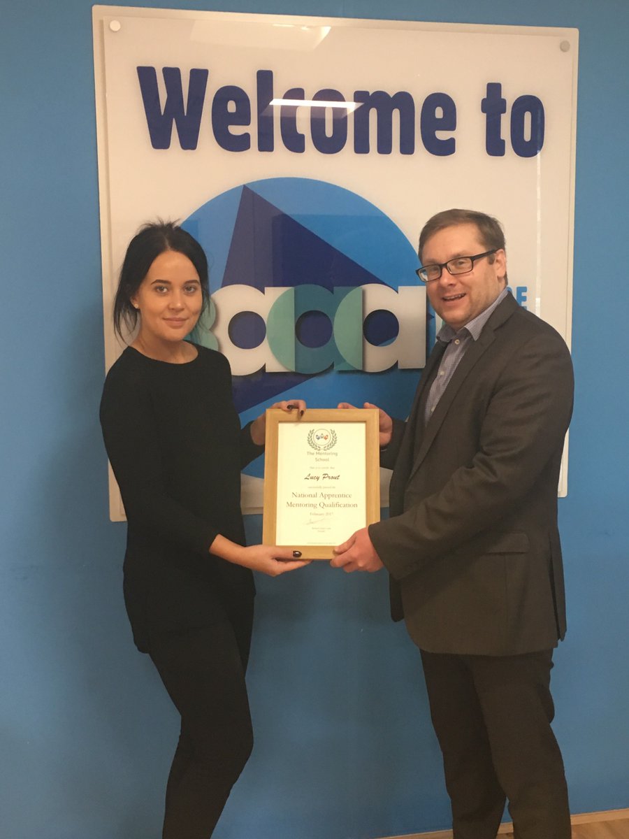 3aaaUKShampton's tweet photo. Congratulations to Lucy, our amazing Apprentice Intake Executive on achieving her Apprenticeship Mentoring Qualification #3aaa #RootOfIt https://t.co/M0JoOzO5FX