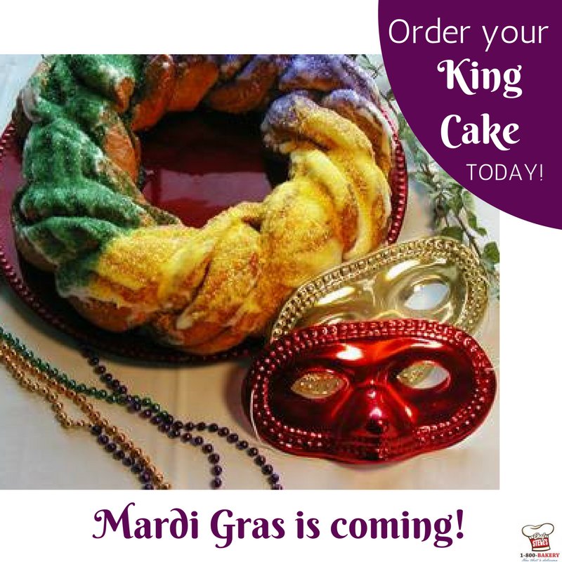 1800Bakery's tweet photo. Are you ready for Mardi Gras? Our traditional King Cake is a delicious addition to your celebrations. Order today! https://t.co/TQkeFa6BSC https://t.co/S7TuqbRNrf