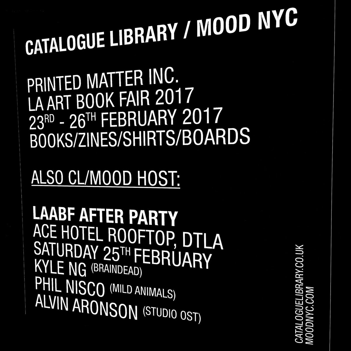 CatalogueDesign's tweet photo. NEXT WEEK LA, SEE YOU THERE @MoodNYC @PRINTED_MATTER @MOCAlosangeles https://t.co/mCHzrjsomy