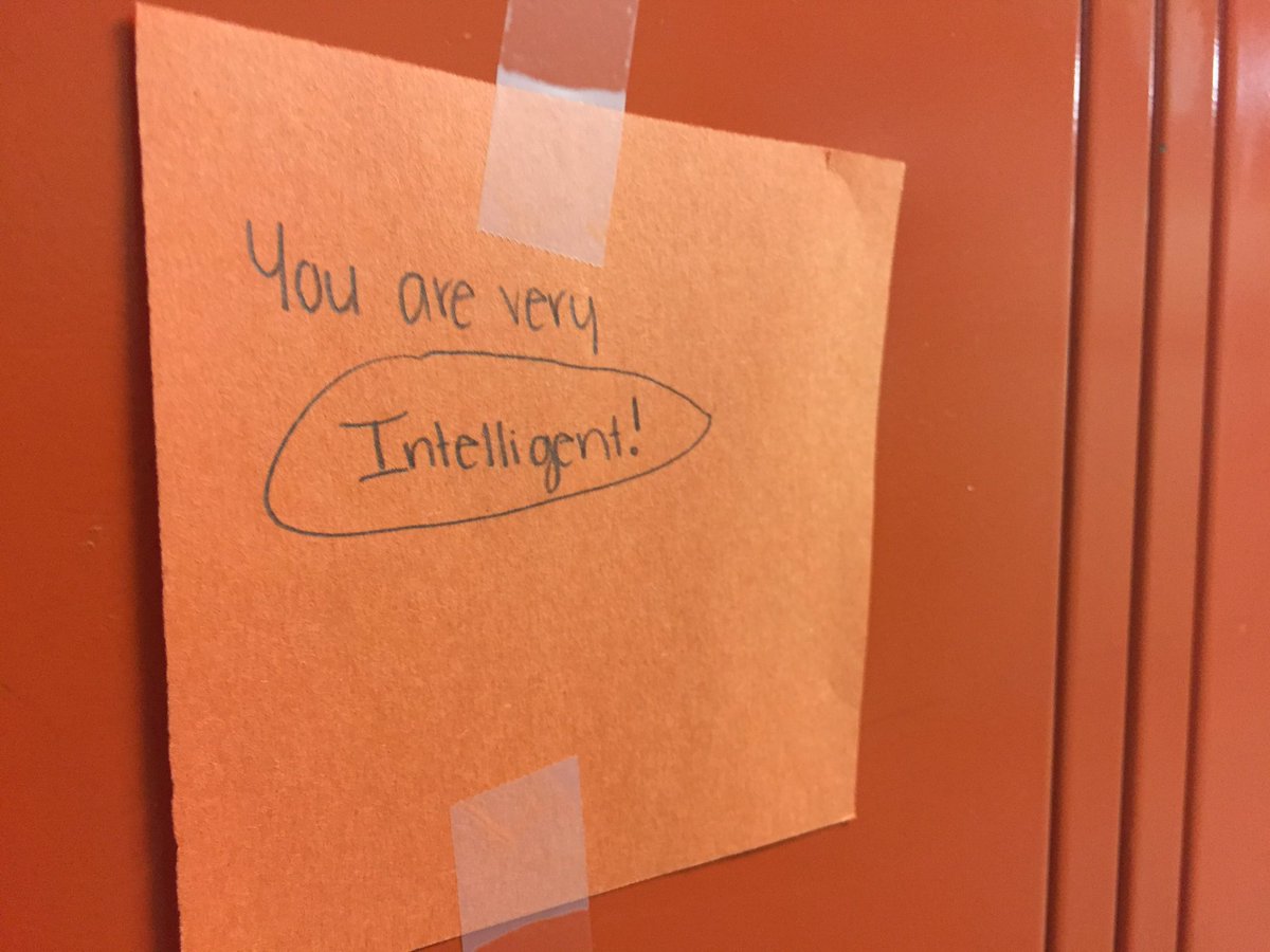 ptwright's tweet image. Students at Aycock Middle are participating in Random Acts of Kindness Week. Check out notes they're leaving on lockers! @WFMY @GCSchoolsNC