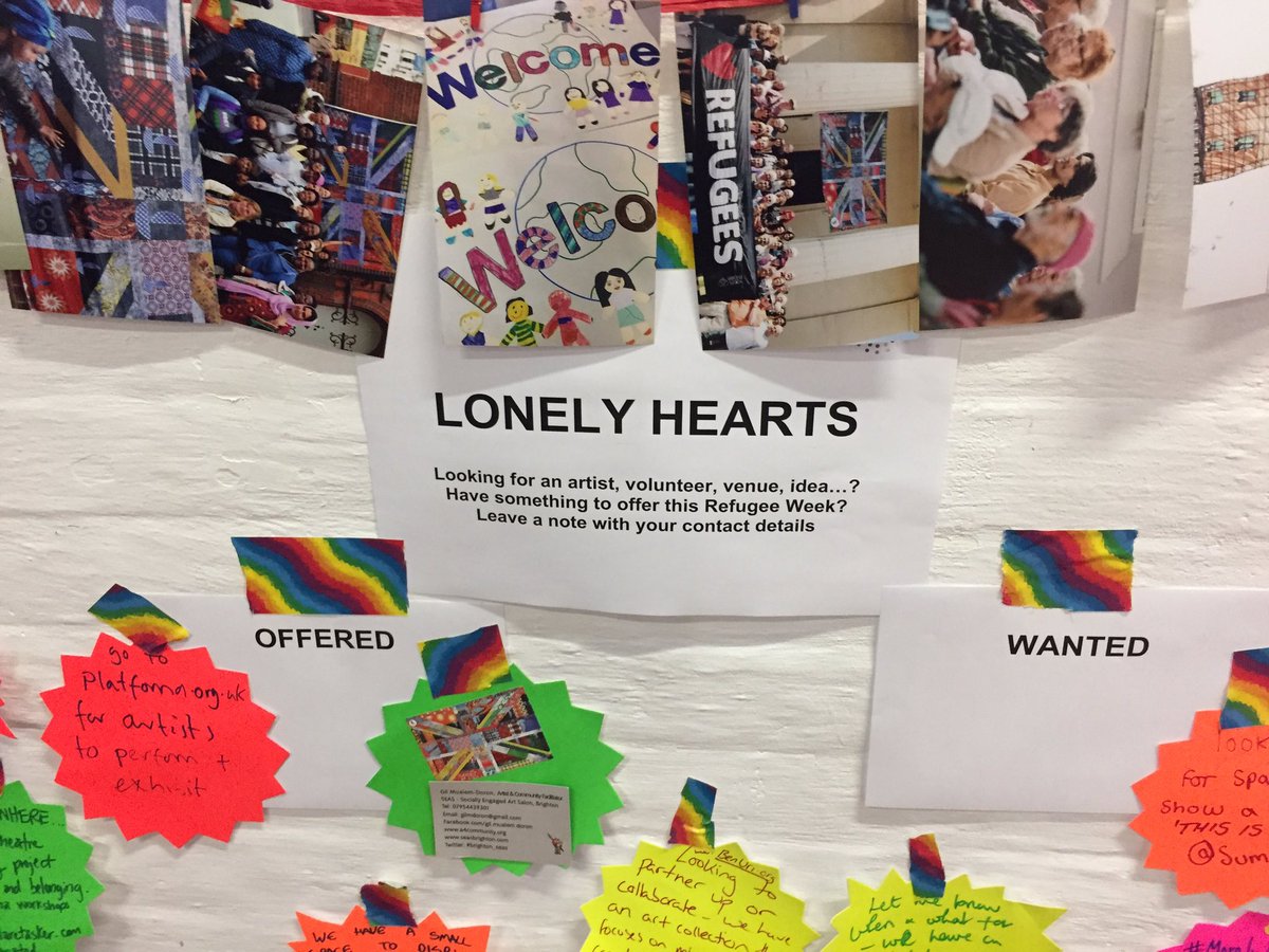 BrightonSanct's tweet photo. Gil Doron's New Union Flag and RefugeeWeek 2016 in Brighton spotted on the #RWConference2017 notice board https://t.co/t9qmlBUbNl