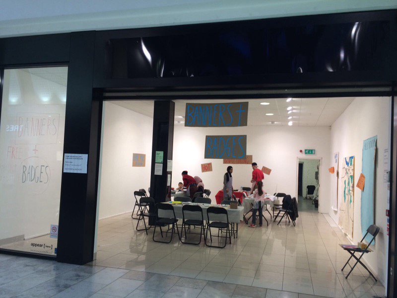 PumpHouseGal's tweet photo. Missed the Banners&Badges #workshop today? Here is what we did! @SouthsideSW18 #halfterm #wandsworth #anotherchancetomorrow https://t.co/pGogC7Me0W