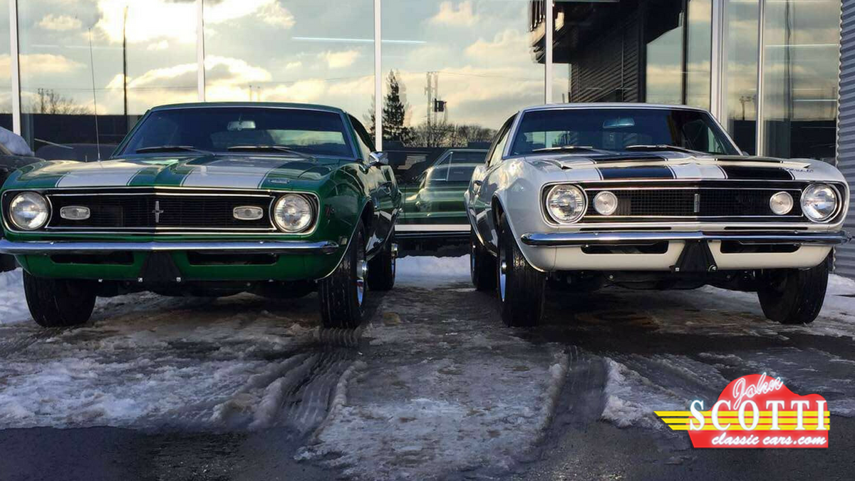 ScottiClassic's tweet photo. Choosing a #Camaro just got harder. Would you take our '67 or our '68 for a ride? #ClassicCars #DecisionsDecisions https://t.co/lpjeVVfKWl