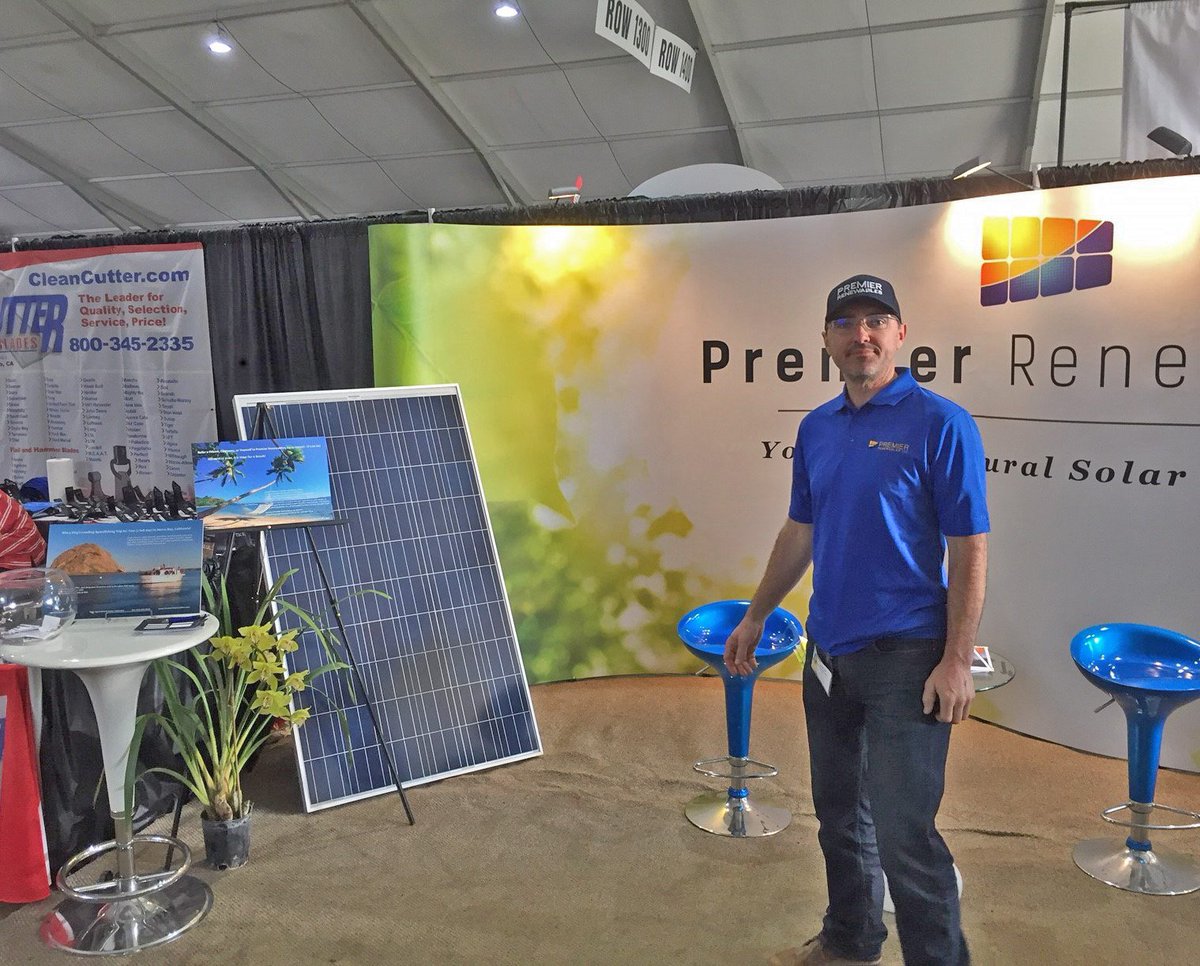 Premier_Solar's tweet photo. Premier Renewables’ Team Neil, Joel, and Reuben wrapped up another successful WAE. Thank you for the tremendous response! #Solar https://t.co/gPL6q3STje