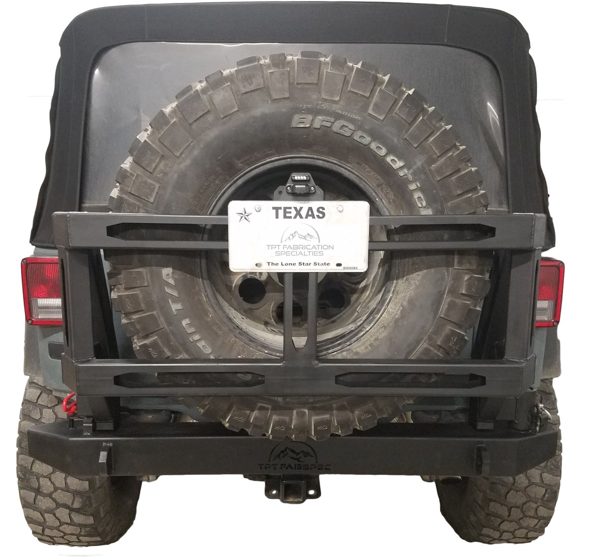 TptFabspec's tweet photo. @THEJeepMafia @TeamJeepSquad Our new #mullet #tire #carriers are all on sale for a limited time...get $100 off! #TPTNation https://t.co/5NlTF567TF