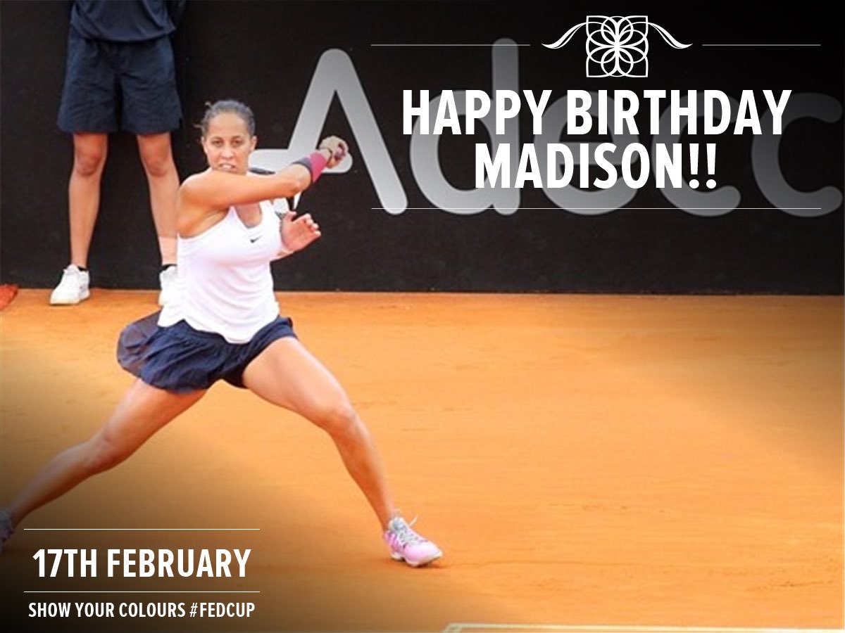 Via: FedCup: Happy Birthday to Madison_Keys who has a 3-3 win-loss record through 3 ties for  