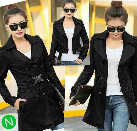 (bisa 2 model,coat dress atau jaket dilepas pasang) Coat Dress Angel,hrg 77rb, bhn semi kulit dalem beludru