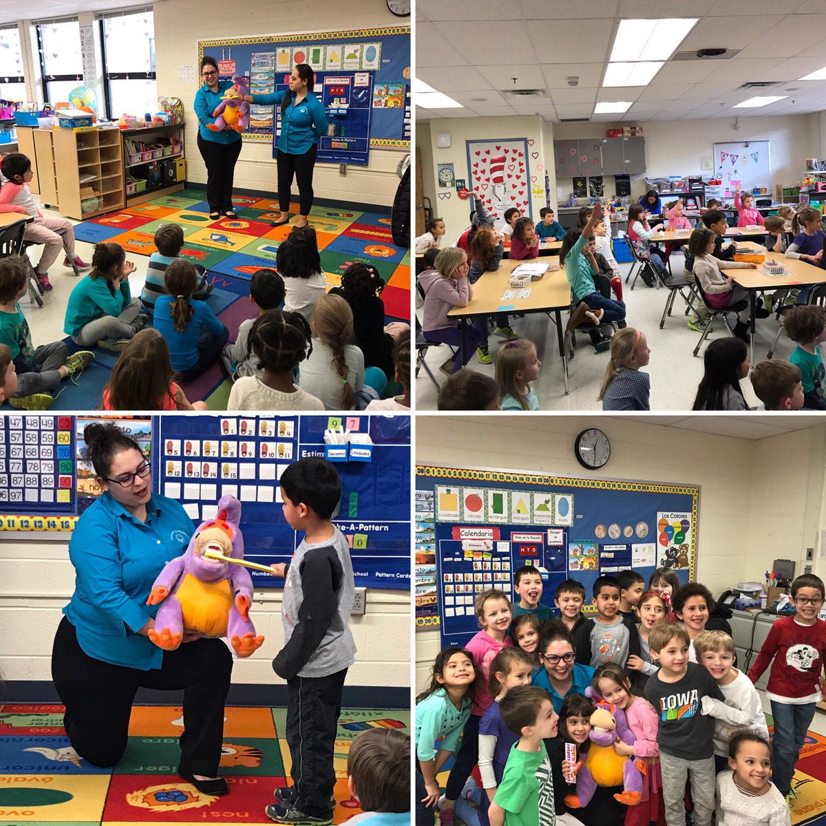 LAES_Bonilla's tweet photo. We want to say thank you to @TisserontOrtho for coming talk about dental hygiene to our kindergarteners. #februarydentalhealthmonth https://t.co/LXZh529IY7