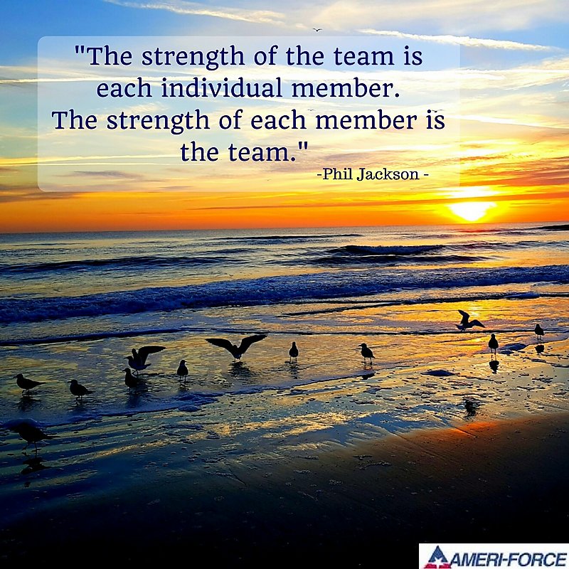 AmeriForce_Recr's tweet photo. #HappyFriday! We can work together to make a great team. #AmeriForce #FridayFeeling #teamwords https://t.co/GfJ7F1m8VD