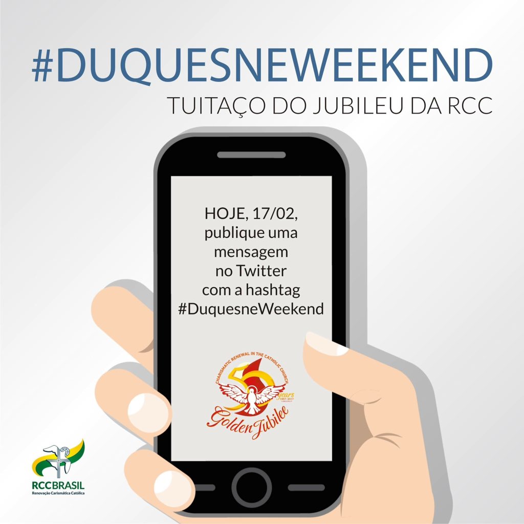 Hoje tem "Tuitaço"! Às 21h (Brasília), vamos falar sobre o amor de Deus, o Espírito Santo e o GO.  Use sempre a HASHTAG #DuquesneWeekend