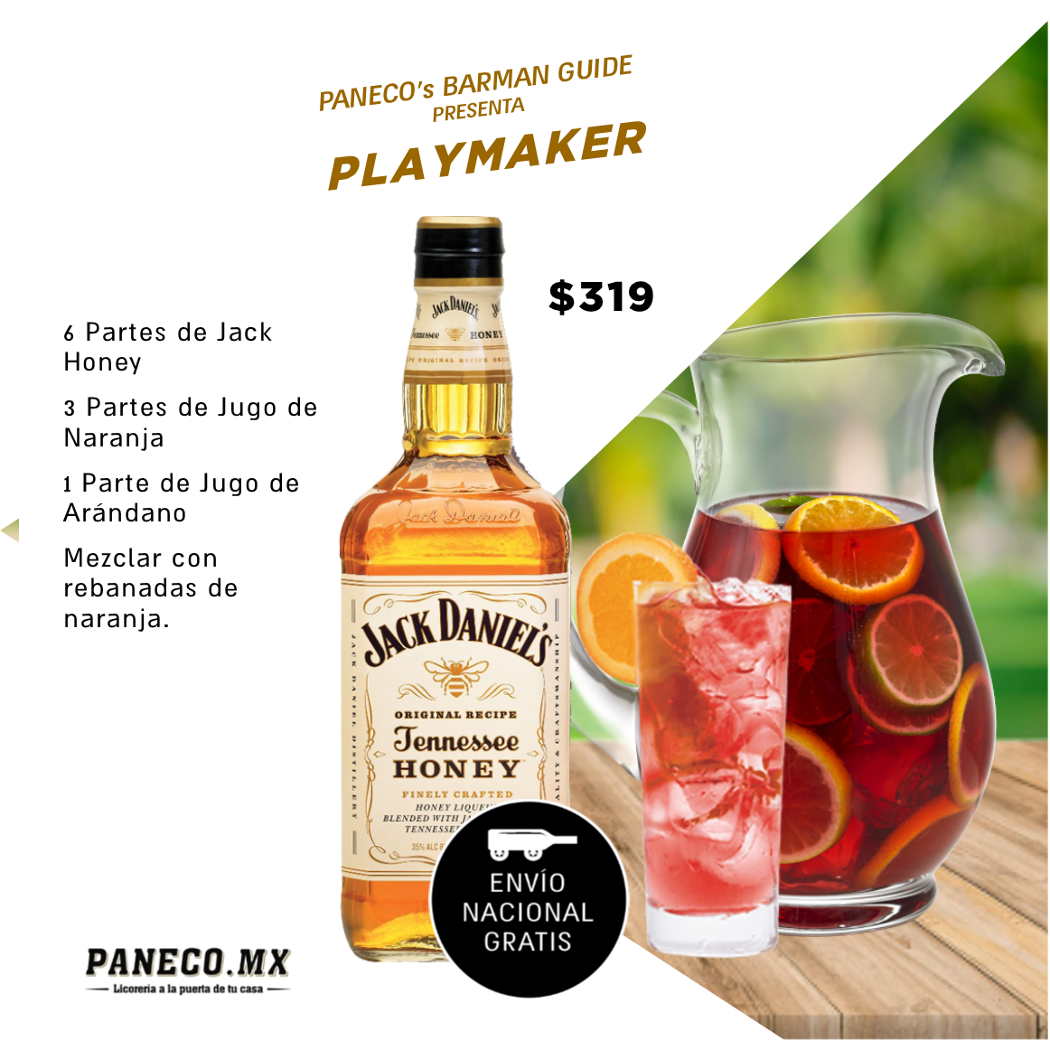 Paneco_Mx's tweet photo. Ideal para el fin, disfruta de este coctél refrescante y muy sencillo de preparar #JackDanielsHoney #PanecoTeLoLleva https://t.co/iCUFPkT4Jd https://t.co/nO5kGFsVgY