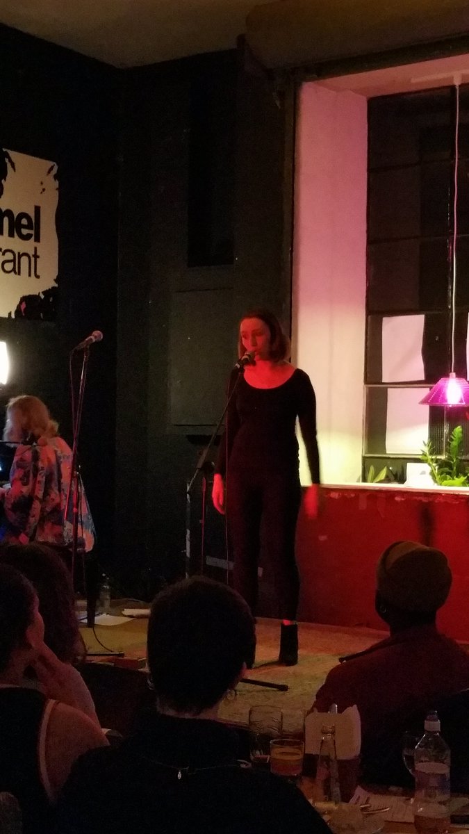 Singfor_Syria's tweet photo. @catteb singing "Run Away With Me" from The Unauthorised Autobiography of Samantha Brown - the night's off to a brilliant start! https://t.co/SfOFKFPvrY