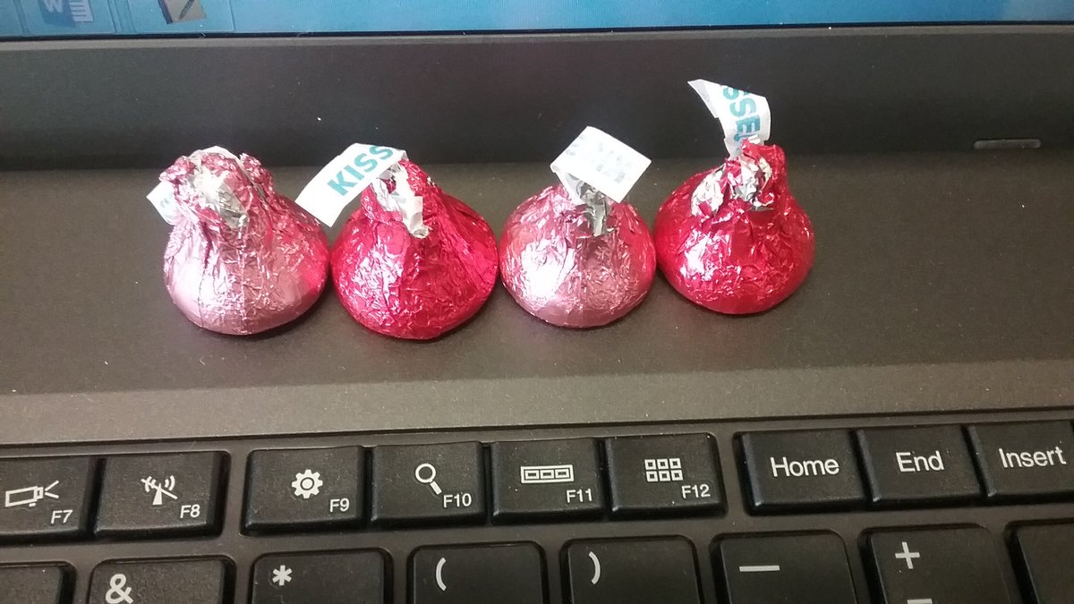 When the counselor showers you with kisses... 😍 Love my coworkers!