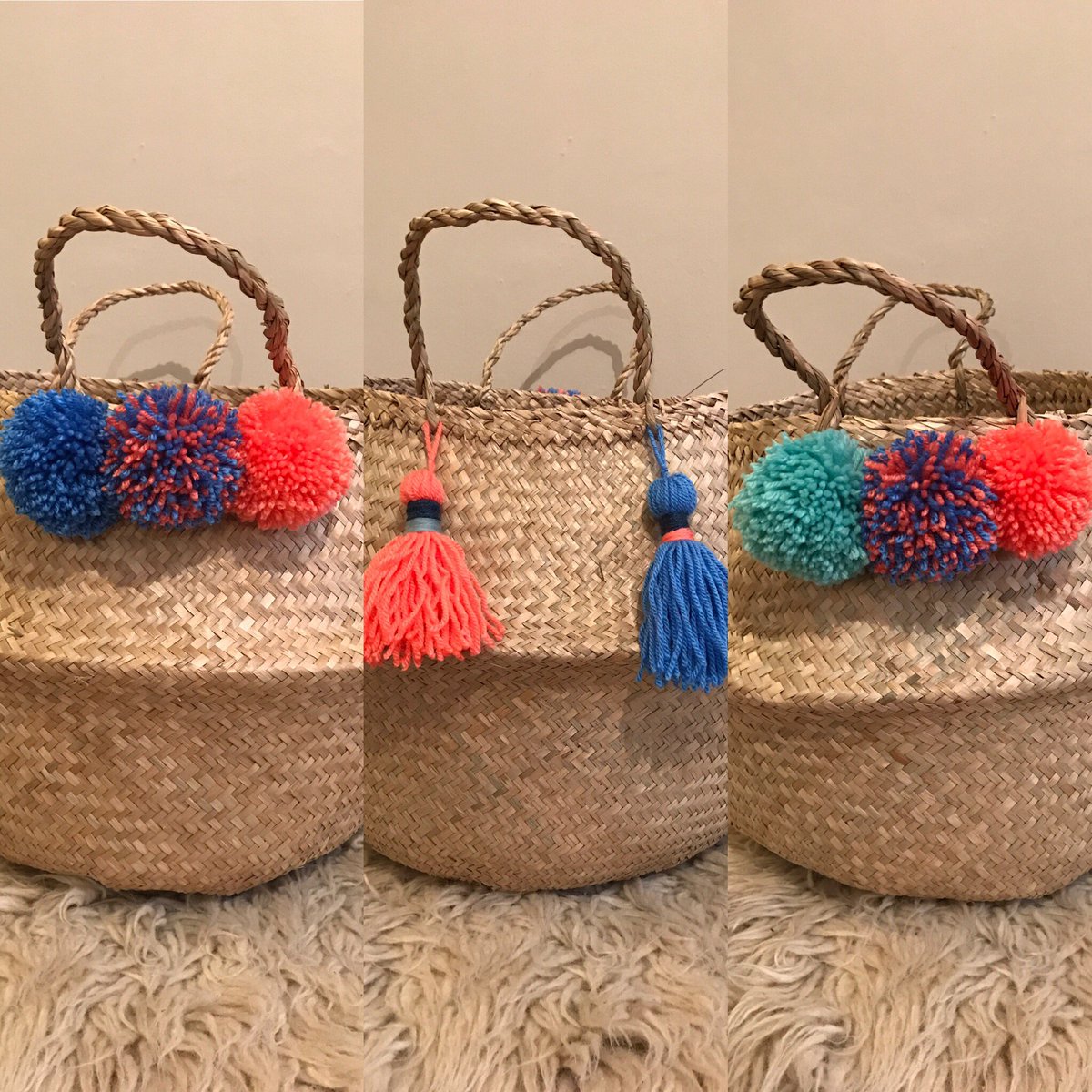 toodlepiphq's tweet photo. Now available to buy from our #etsyshop ToodlepipHQ #bellybaskets #tassels #pompoms https://t.co/I1xZRPCQ06