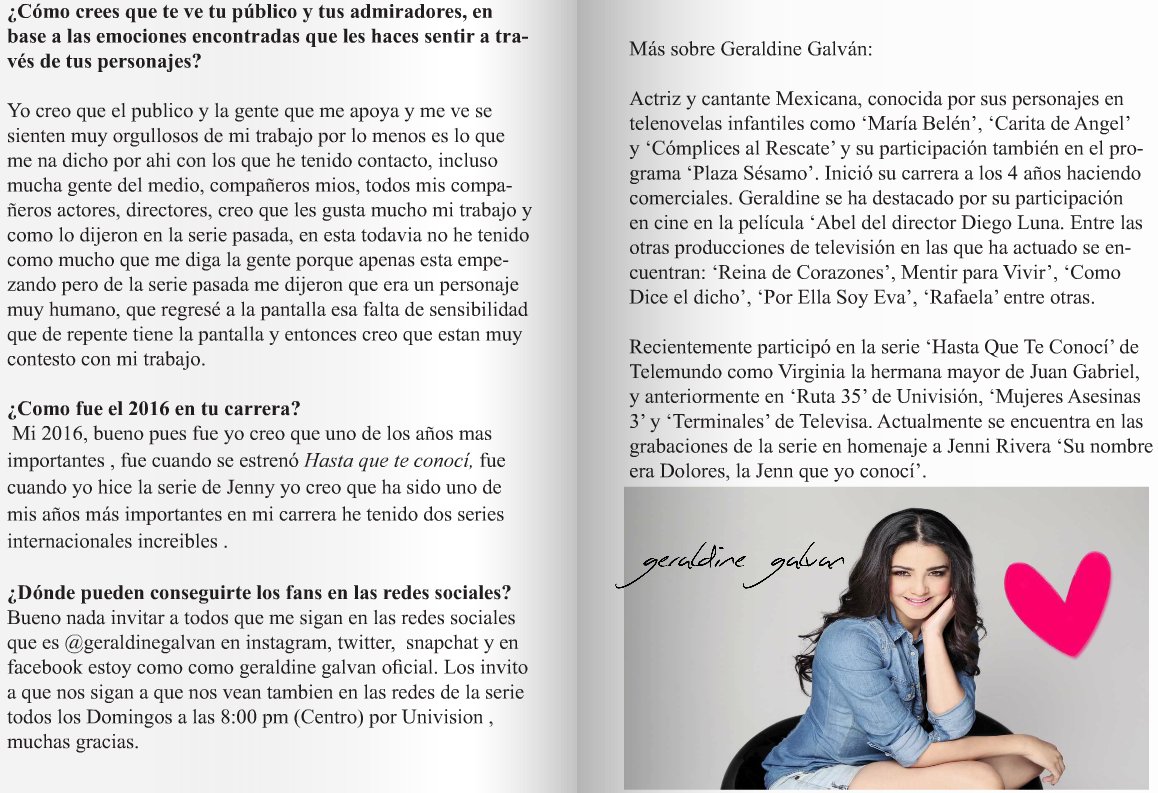 LatinIconos's tweet photo. Les compartimos la entrevista de @geraldinegalvan en la revista #NCMagazine https://t.co/h1RN88CqLx https://t.co/2iwqu4QRPK