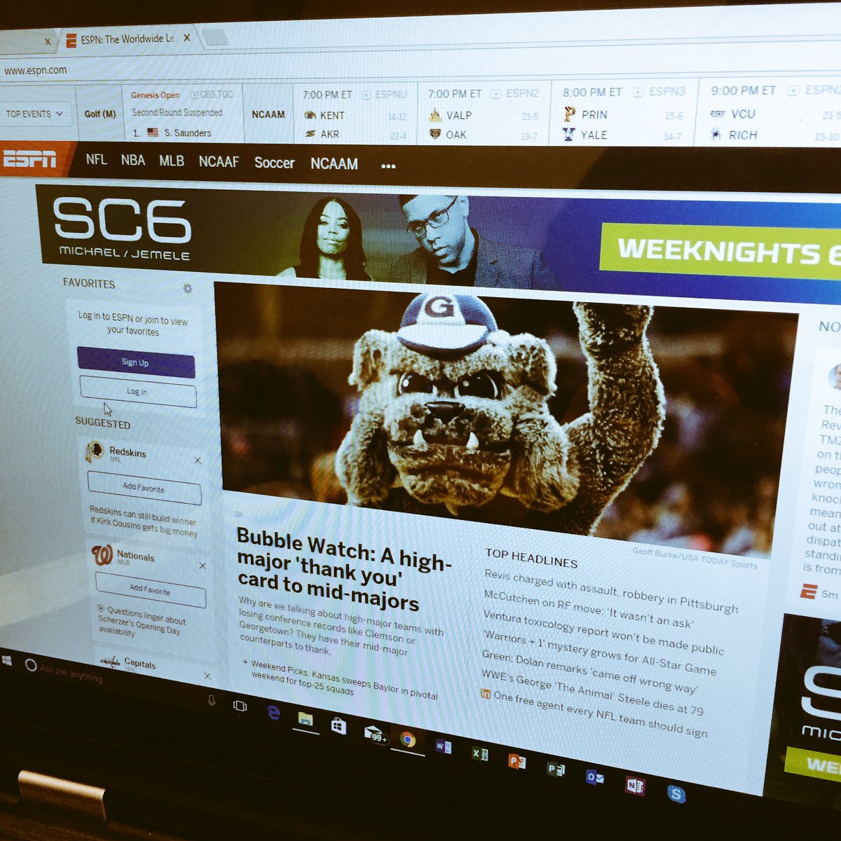 JackPelose's tweet photo. @CasualHoya Jack's on the front page of the ESPN website. Haven't seen this in a while https://t.co/gzY1ArLgoM