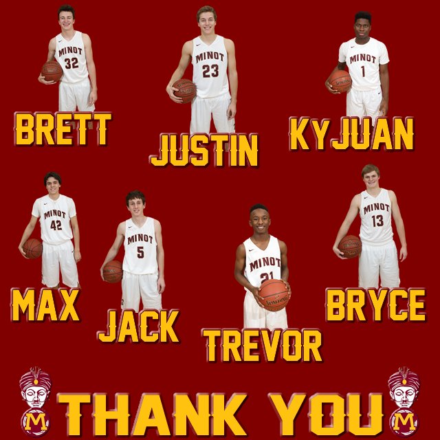 Game day and the seniors last home game. Magi host the Braves of Mandan; 7:30 MCC. Thank you seniors! #rollmagi