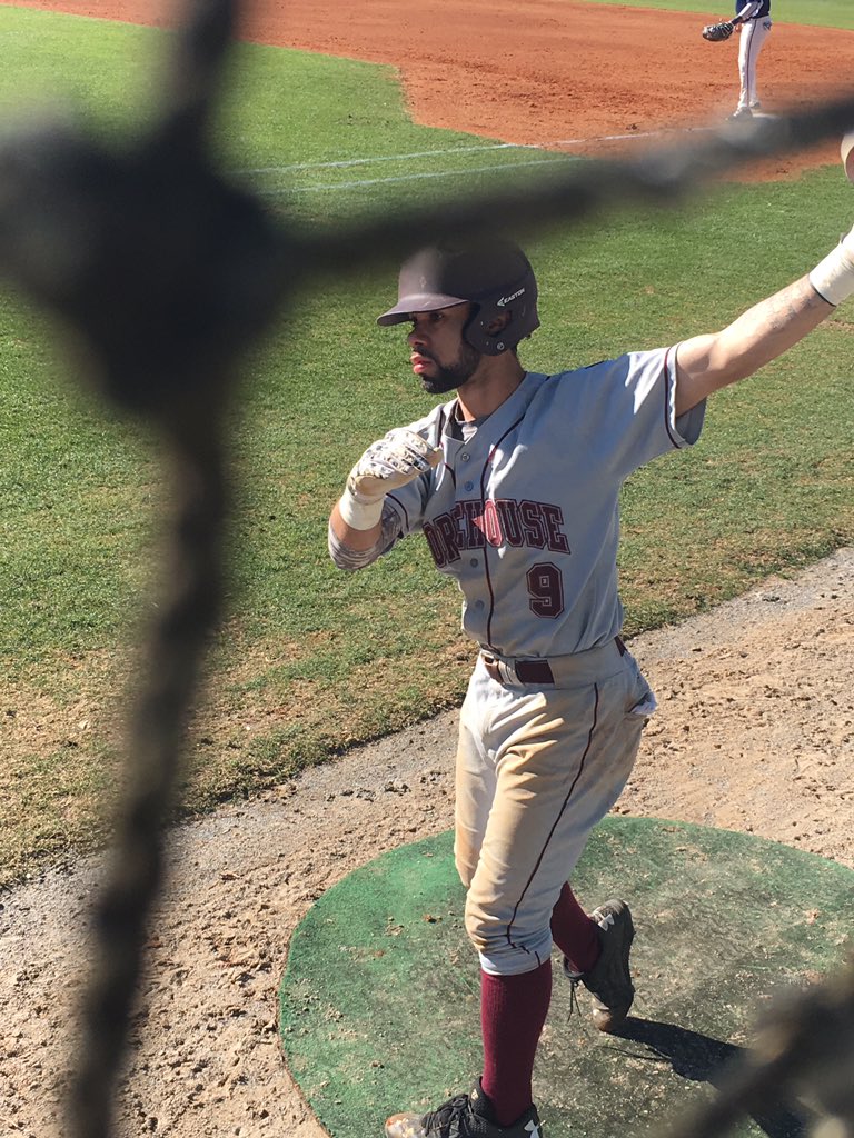 MaroonTigers's tweet photo. Percy Walters gets ready to bat #MorehouseAthletics #MorehouseBaseball #DefendTheDen https://t.co/RVJsTIMqlU