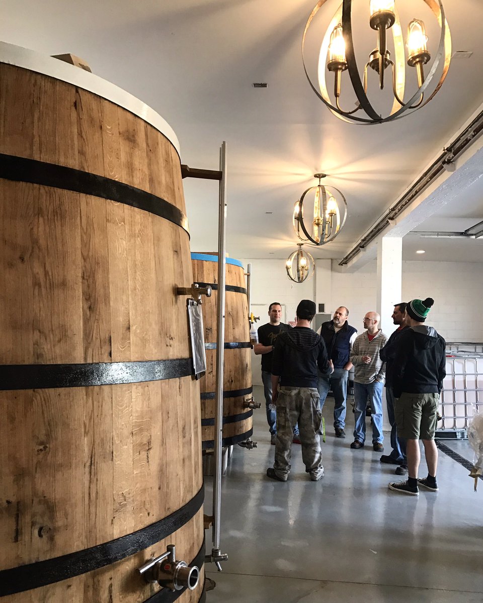 3rdsignbrew's tweet photo. The crew getting a tour at @funkfactorygeuzeria! #lambic #craftbeercommunity #gettinglearnt #gettingturnt #hellatight https://t.co/baGLoBg6wP