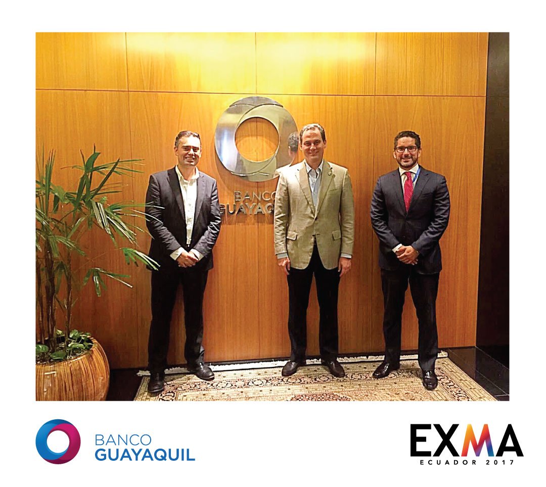 ExmaEC's tweet photo. #EXMAEcuador agradece y valora la oportunidad de poder contar con el auspicio del @BancoGuayaquil #exmaecuador2017 #marketing https://t.co/WnAIAzDrXn