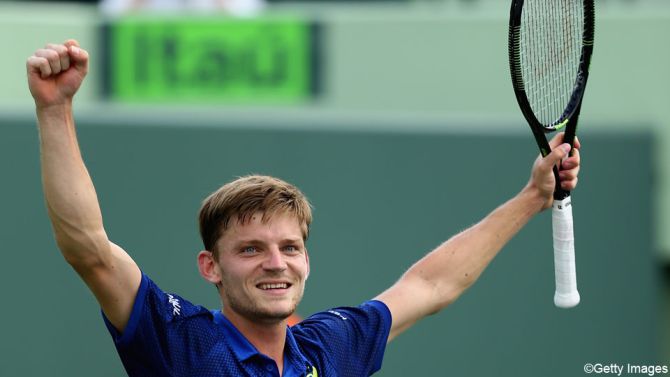 YES!!! .<a href="/David__Goffin/">David Goffin</a> klopt Dimitrov in Rotterdam en staat in de halve finale! 3e keer, goeie keer!