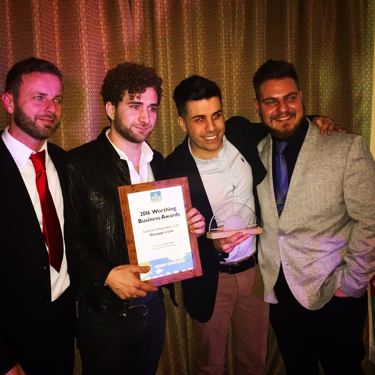 GiuseppesLite's tweet photo. And the winner is..#GiuseppesLite sunniest independent cafe! We are elated to receive our first #sunnyworthingaward thank you for your vote! https://t.co/7fOfsKeQqS