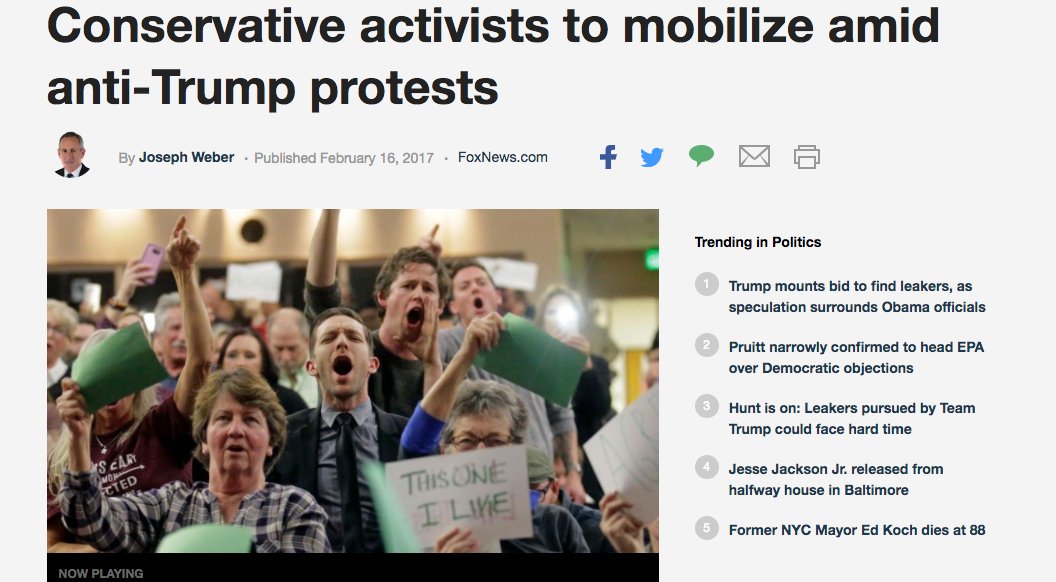 JordanUhl's tweet photo. fox news ran a story that conservatives were "mobilizing" &amp; used a picture of DEMOCRATS at @jasoninthehouse's town hall. 

THAT'S fake news. https://t.co/XTXYMGcpEy