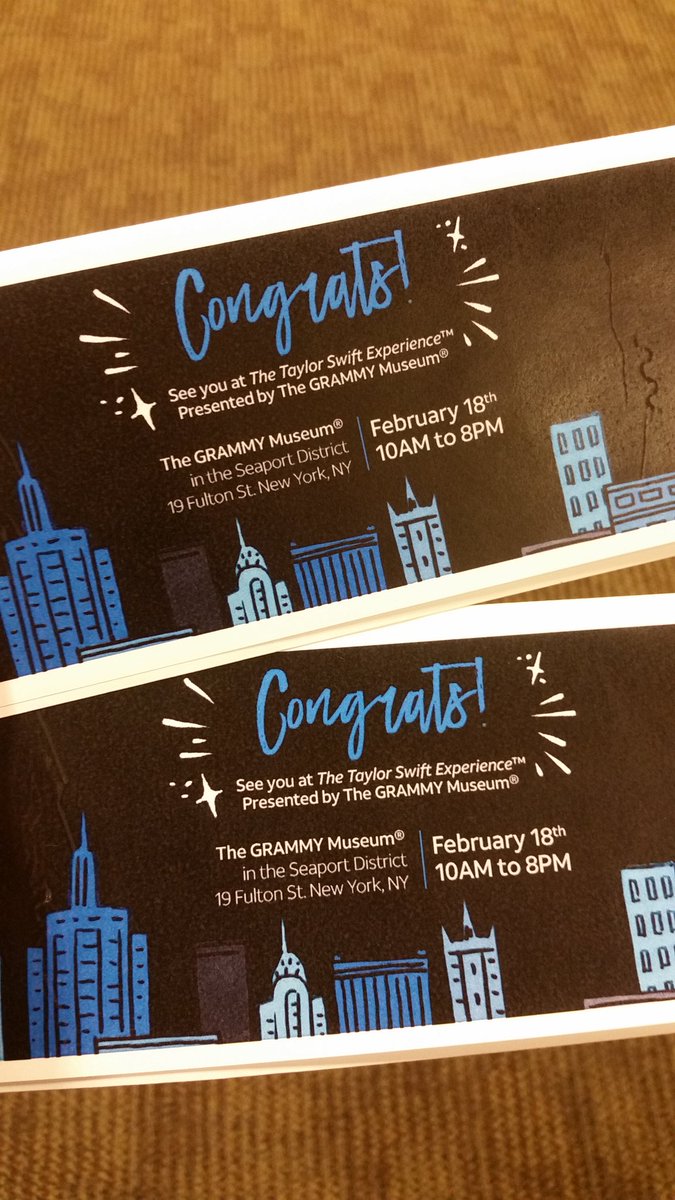 AntaraC's tweet image. Got free tickets to the #TaylorSwiftEXP at @TheGRAMMYMuseum! 😌 Thanks @ATT @directvnow #TaylorSwiftNOW
