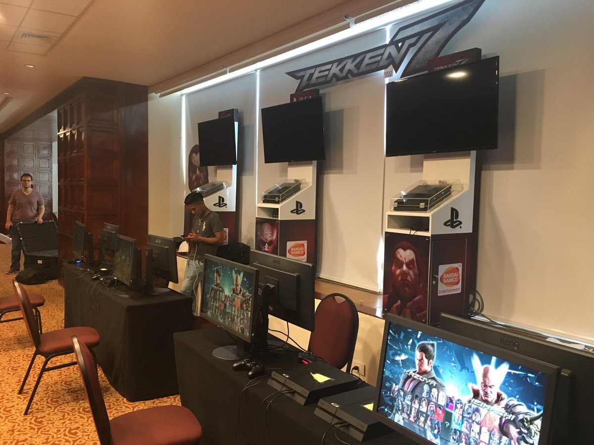 MarkMan23's tweet image. Setting up for tomorrow. Get ready for the next battle. #TeamTEKKEN