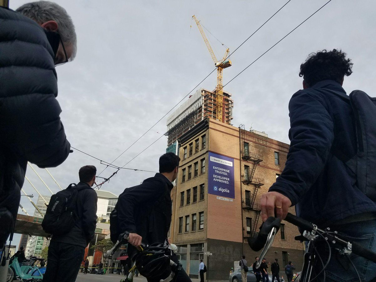 SFBIZRoland's tweet photo. State agency investigating Wednesday's construction failure at 33 Tehama, possible fines:  https://t.co/Flx5UTD9s1 https://t.co/zpueZDyp1z