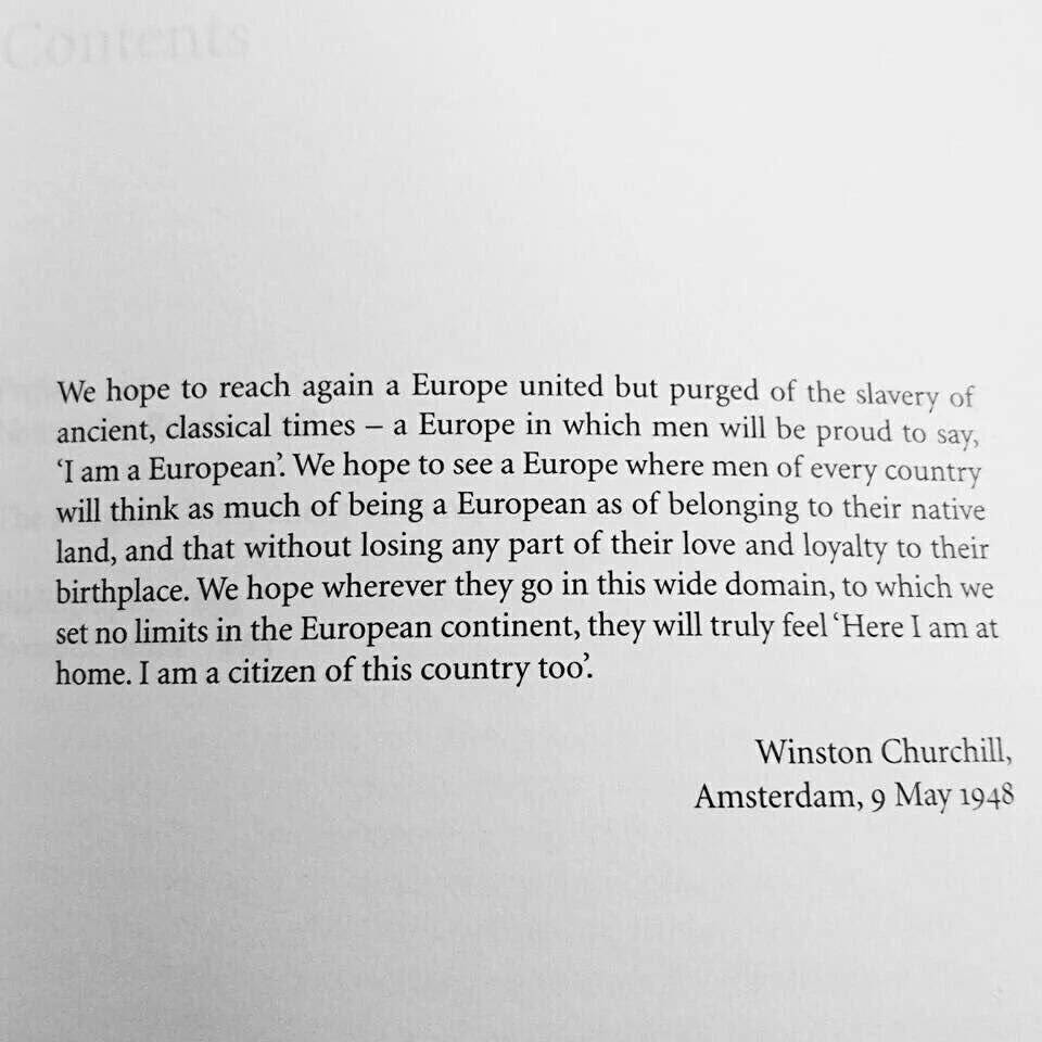 Brexiters - what we are doing is wrong. Brexit tears up who we are and what we should be. Churchill thought as much.
