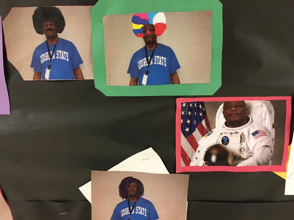 AMSlibraryFitz's tweet photo. Mrs K-J's students photoshopping Mr Miller @alief_middle https://t.co/Ht58tA16g5